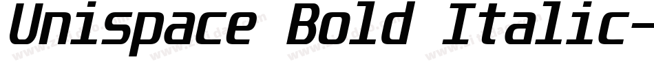 Unispace Bold Italic字体转换